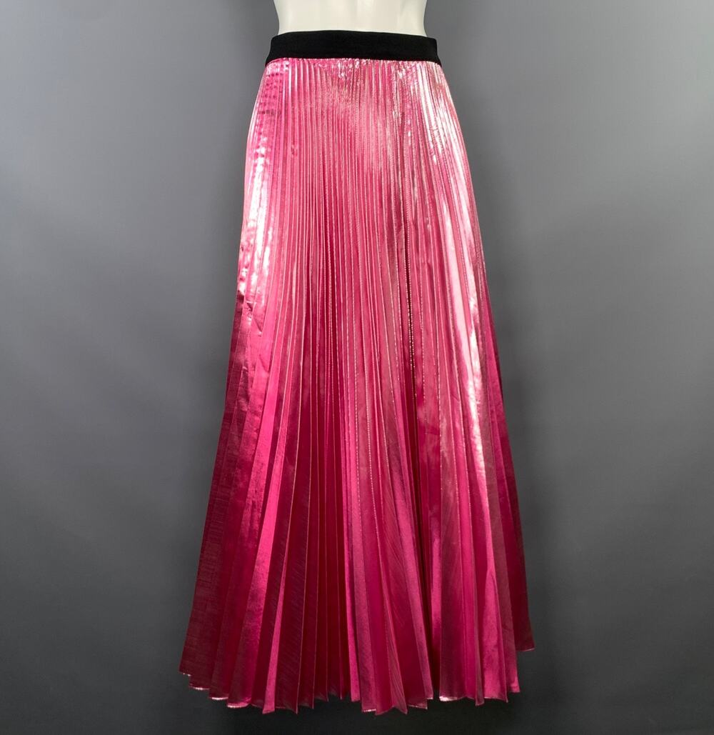 CHRISTOPHER KANE Size XS Pink Polyester Metallic A-Line Skirt
